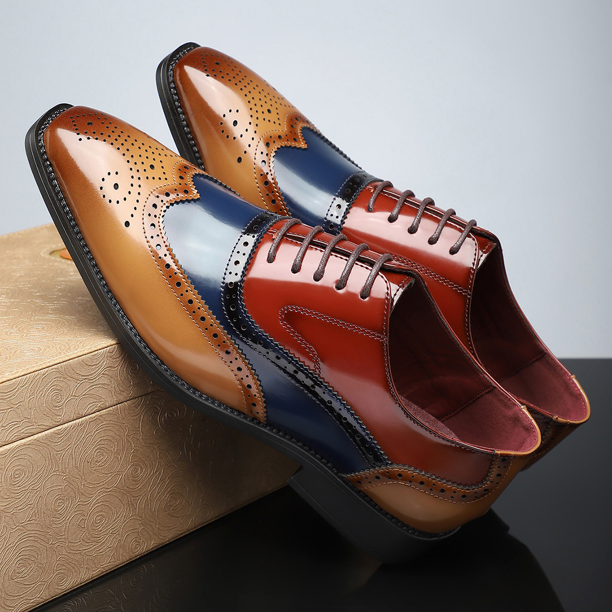 Arnau | Zapatos Brogue de Cuero Estilo Blucher Wingtip para Hombre