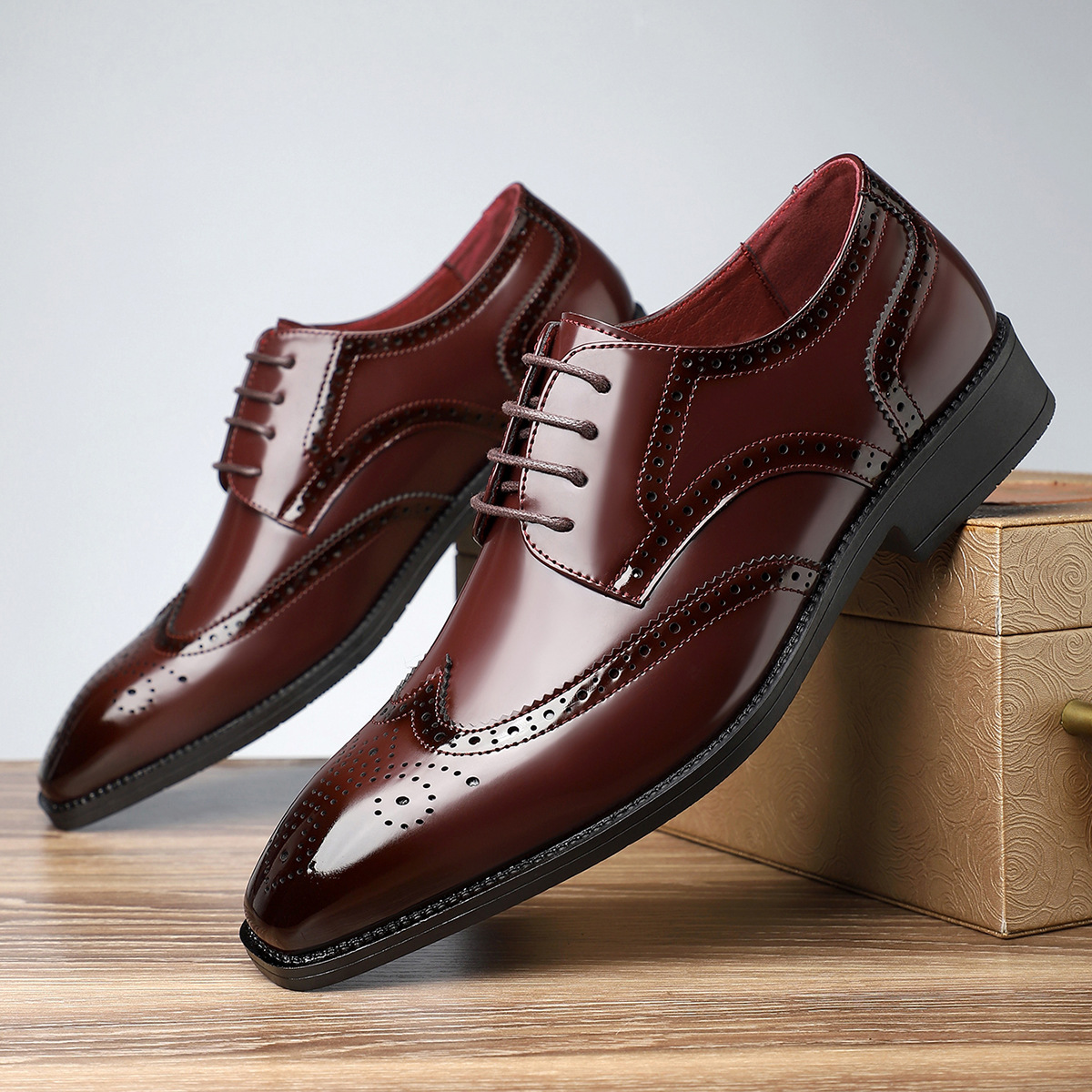 Arnau | Zapatos Brogue de Cuero Estilo Blucher Wingtip para Hombre