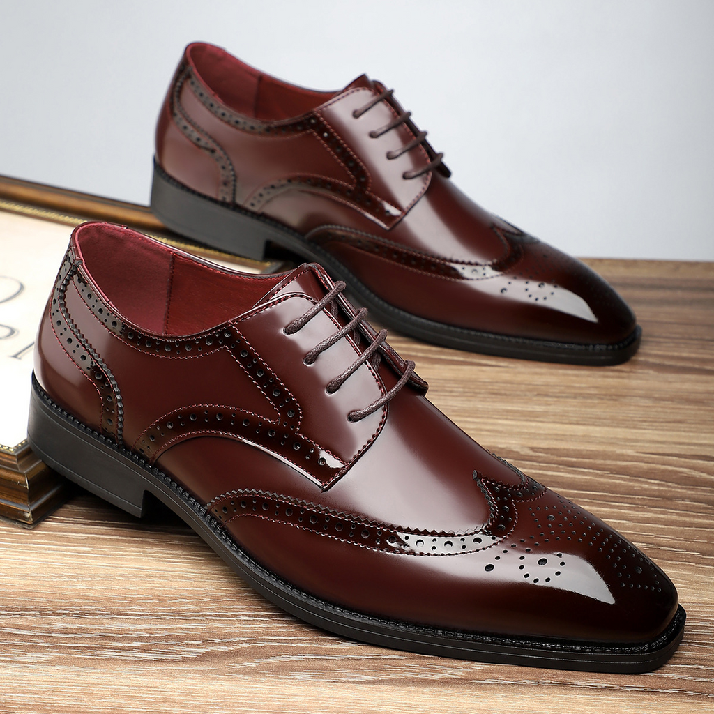 Arnau | Zapatos Brogue de Cuero Estilo Blucher Wingtip para Hombre