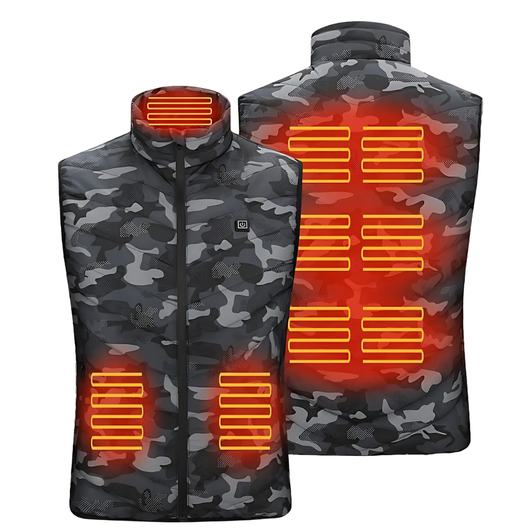 Fabián | Chaleco Calefactable Acolchado Hombre Cuello Alto
