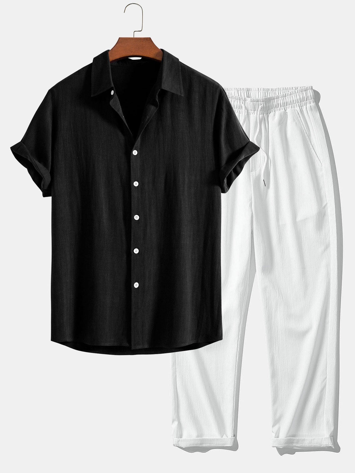 Conjunto Casual de Camisa y Pantalón Corto para Hombre