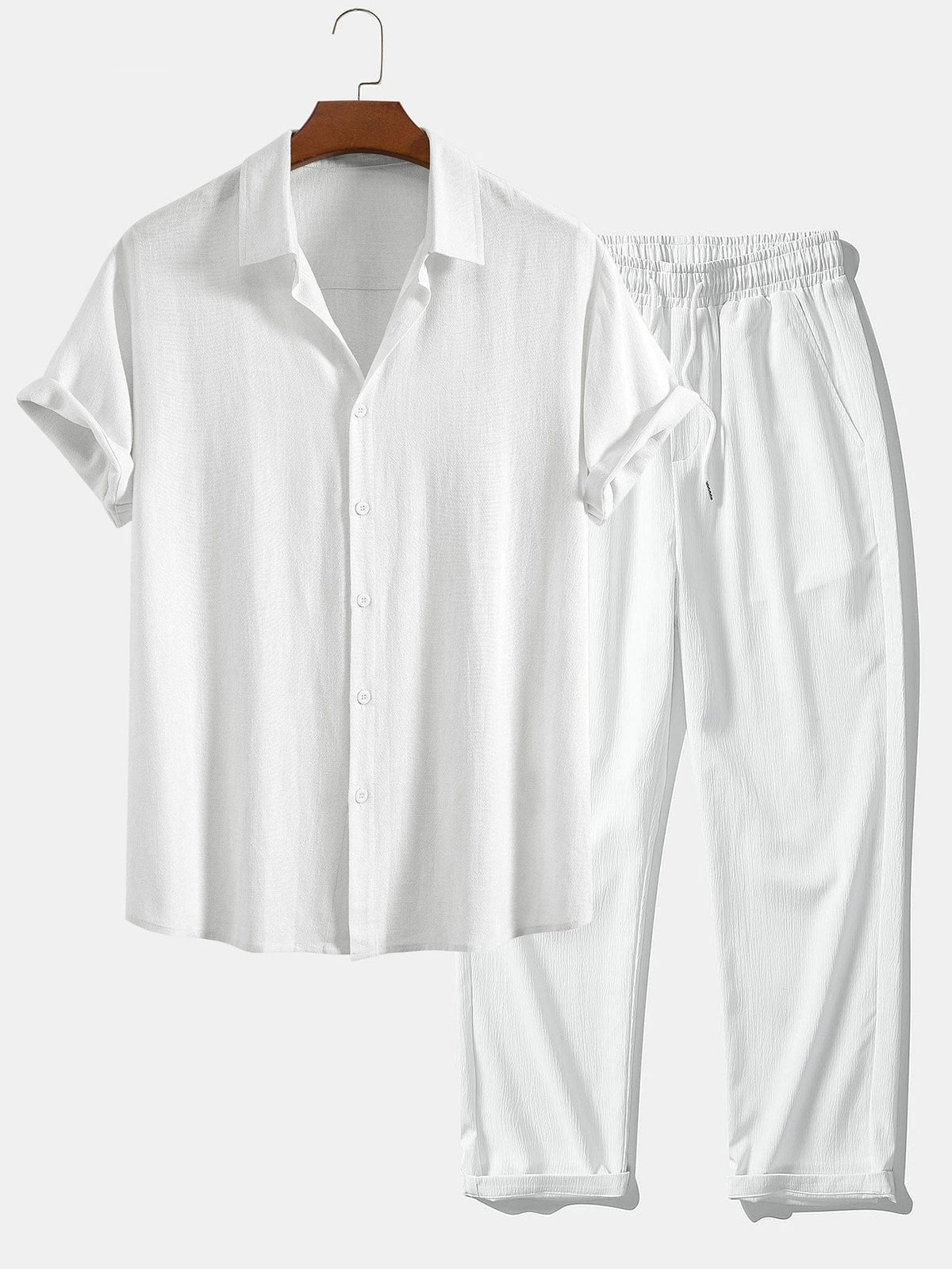 Conjunto Casual de Camisa y Pantalón Corto para Hombre