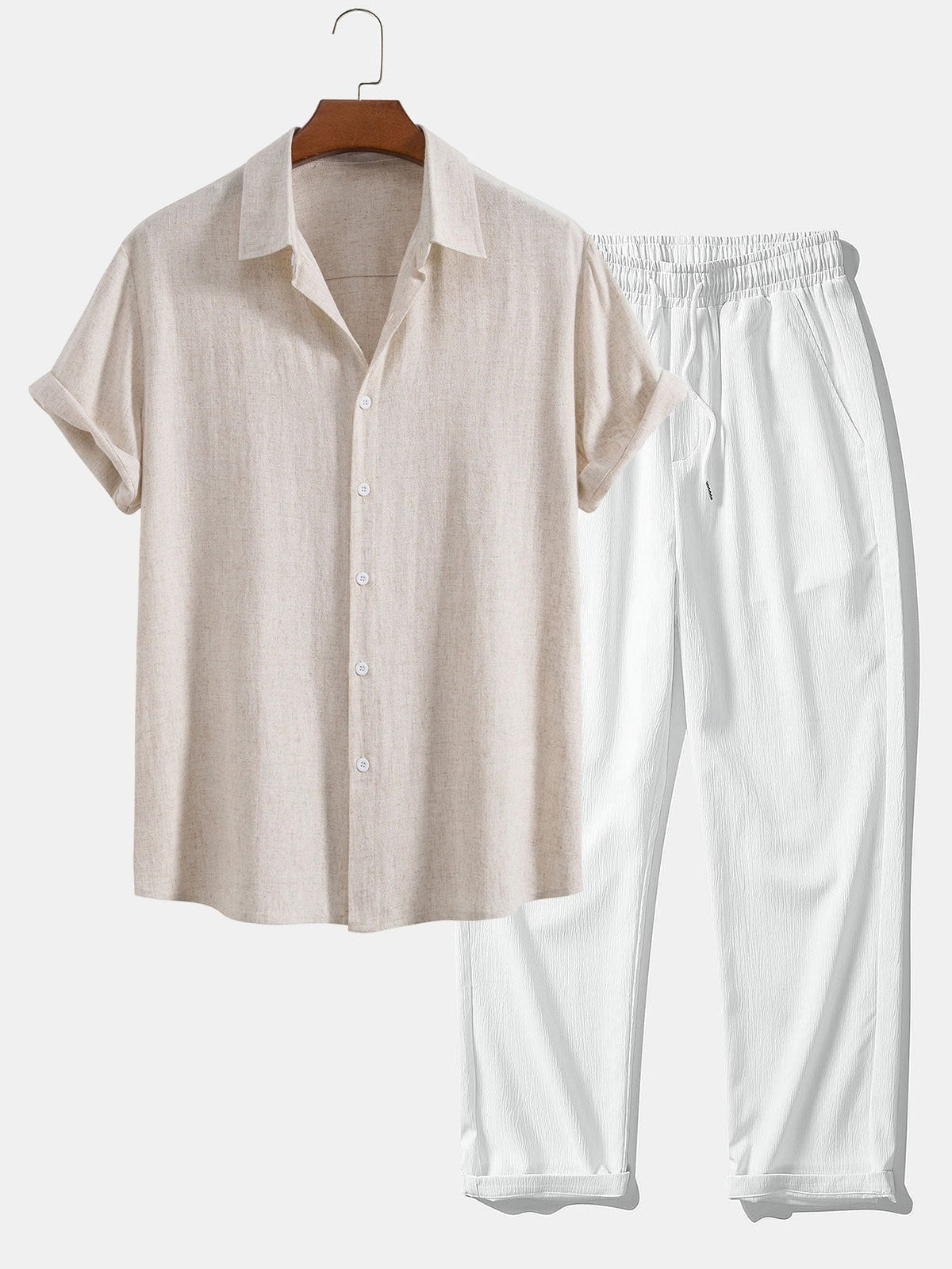 Conjunto Casual de Camisa y Pantalón Corto para Hombre