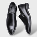 Arturo | Mocasines Negros de Cuero con Puntera Afilada para Hombre