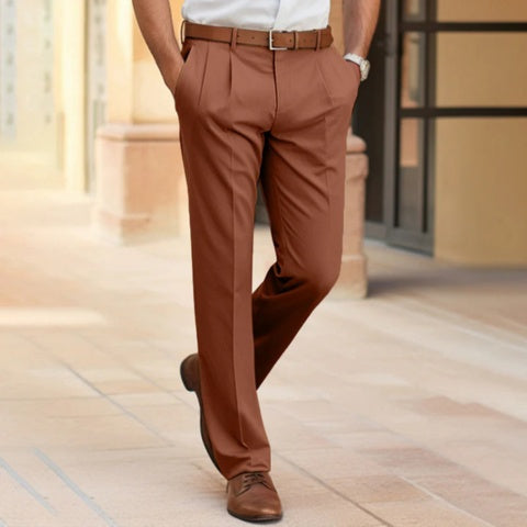 Pantalón de Vestir con Pinzas Corte Slim para Hombre