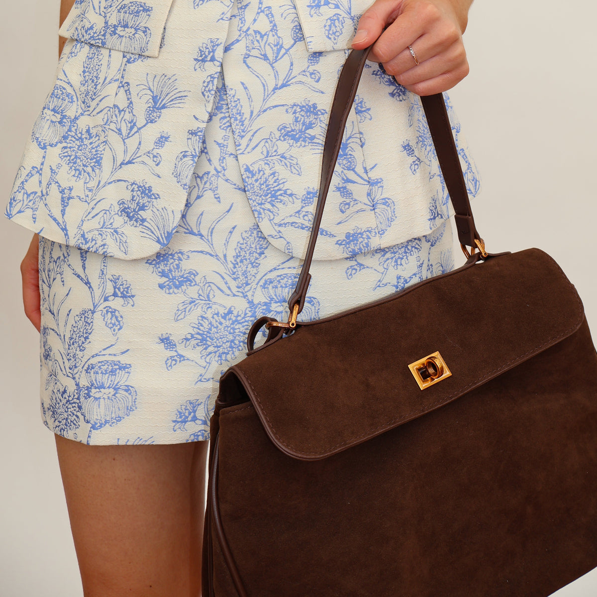 Clara | Bolso de Ante Dorado Mujer
