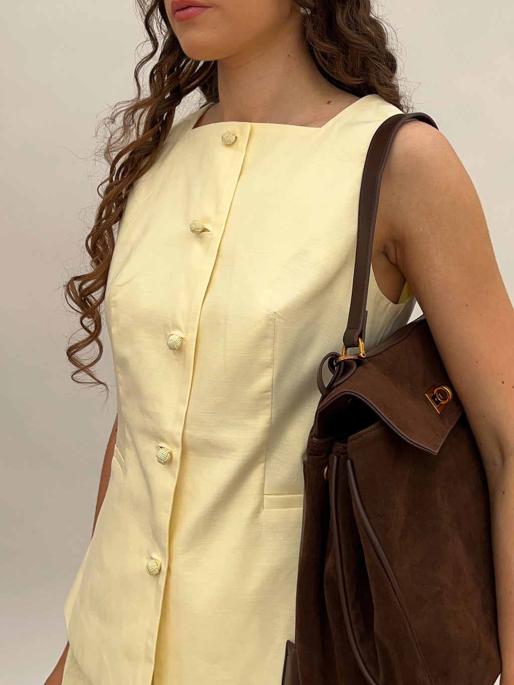 Clara | Bolso de Ante Dorado Mujer