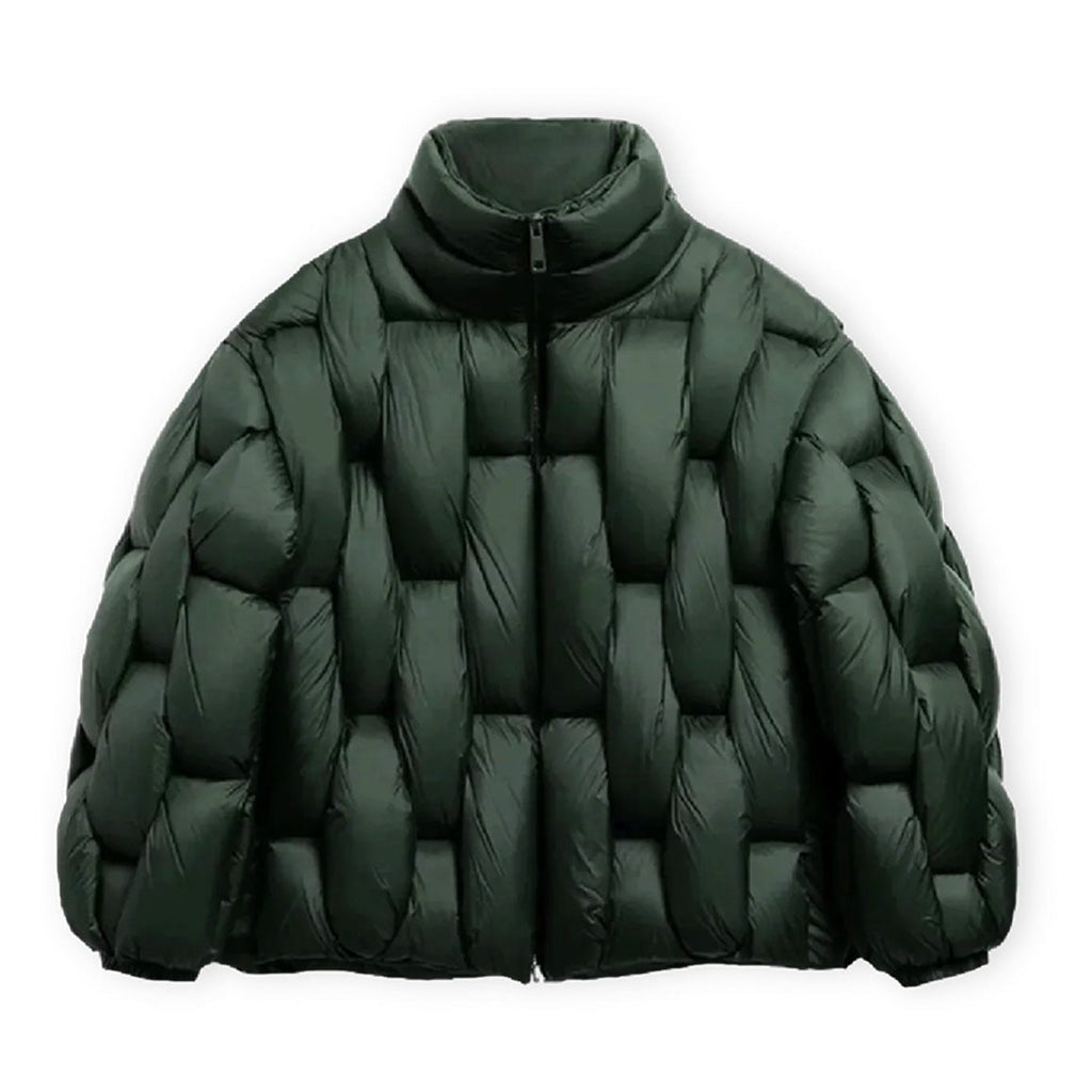 Chaqueta de Plumas Oversize Cuello Alto para Mujer