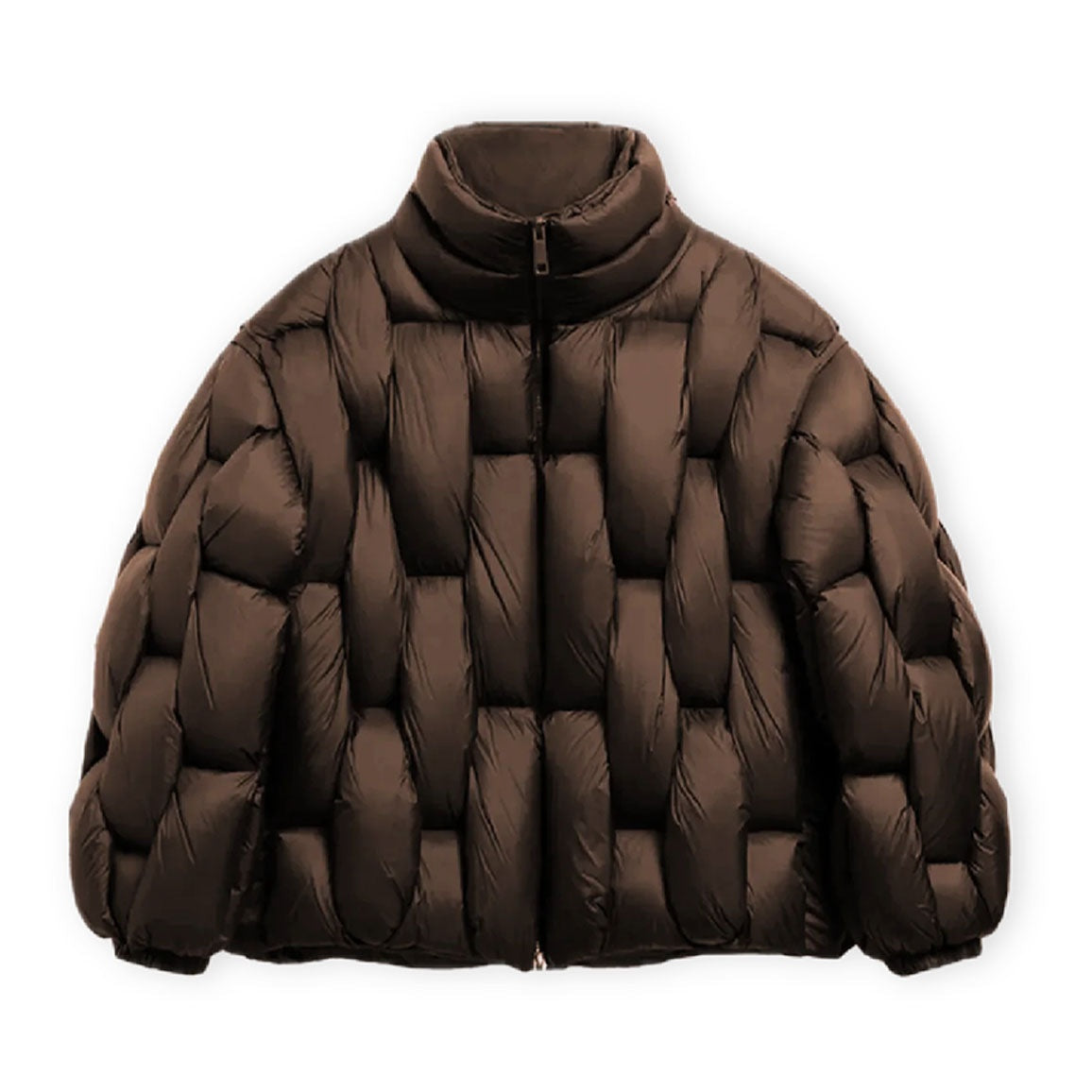 Chaqueta de Plumas Oversize Cuello Alto para Mujer