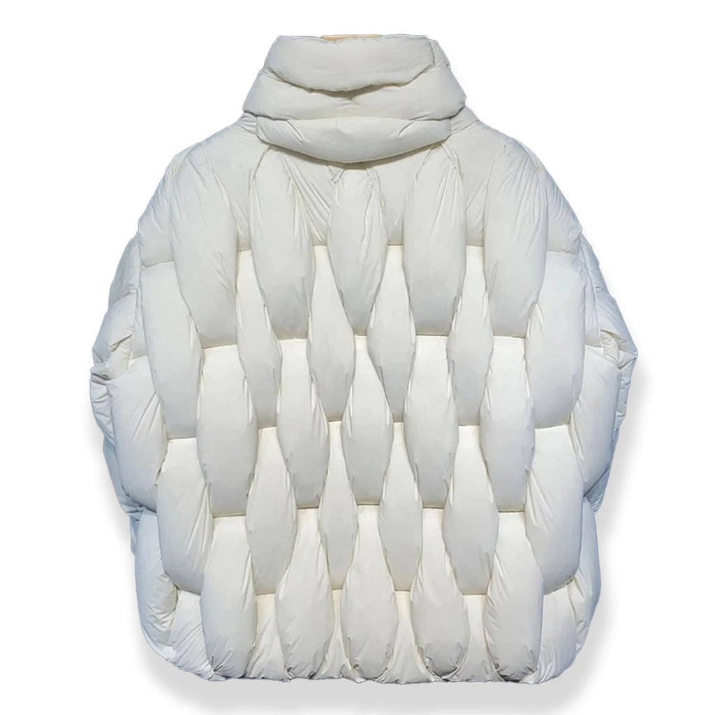 Chaqueta de Plumas Oversize Cuello Alto para Mujer