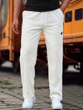 Pantalón de Chándal Corte Recto Cintura Elástica para Hombre