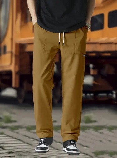 Pantalón de Chándal Corte Recto Cintura Elástica para Hombre
