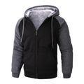 Sudadera con Cremallera y Forro Sherpa con Capucha para Hombre