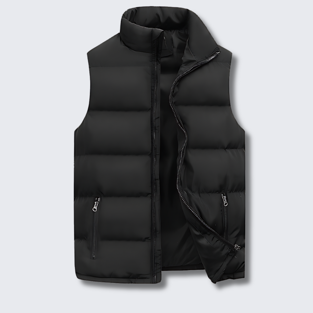 Teo | Gilet Acolchado Hombre Cuello Alto Cremallera