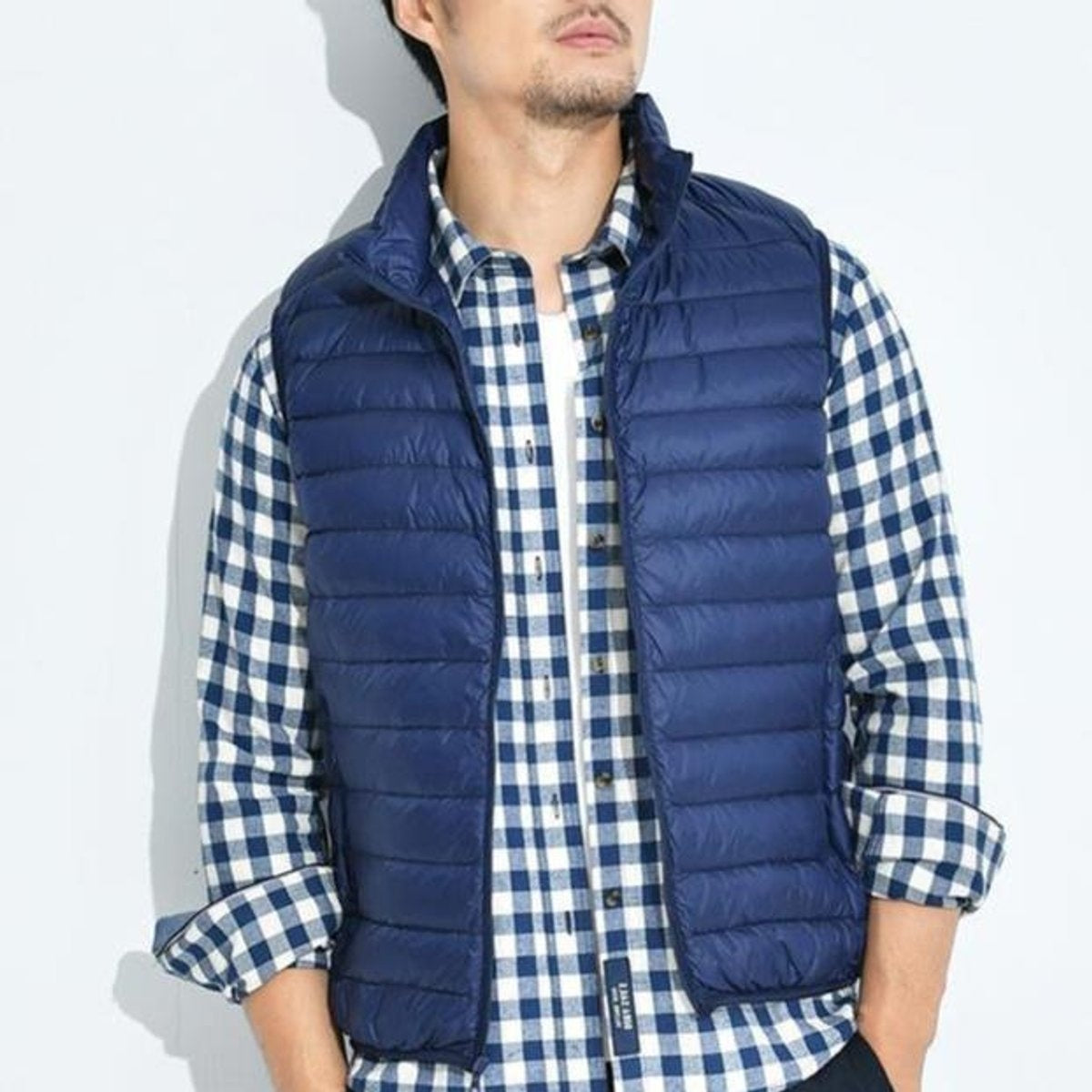 David | Chaleco Acolchado de Plumas Hombre Cuello Alto