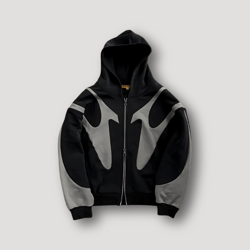 Sudadera con Cremallera y Capucha Estampado Gráfico para Hombre
