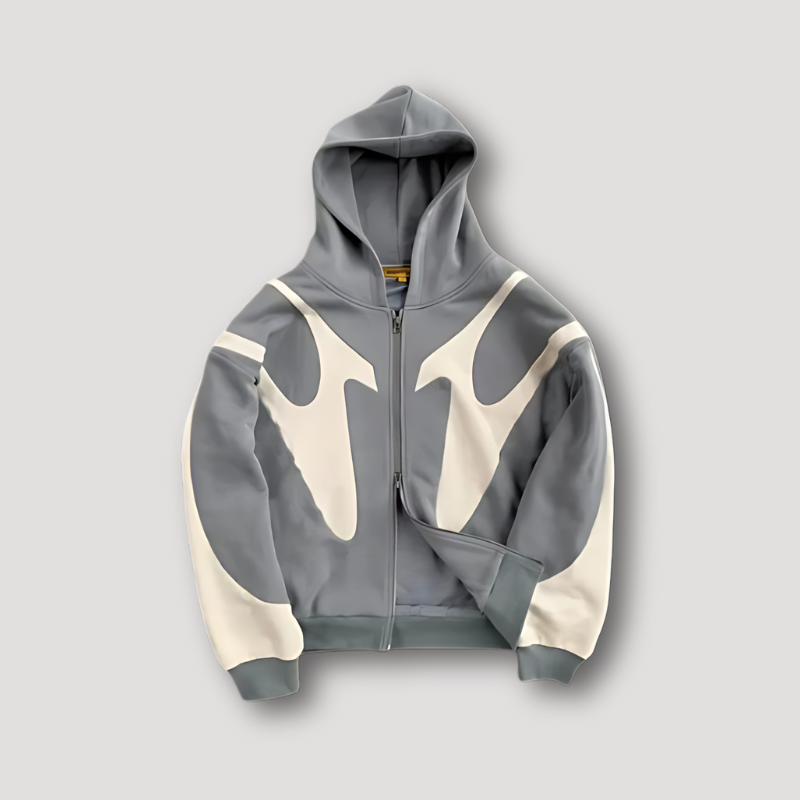 Sudadera con Cremallera y Capucha Estampado Gráfico para Hombre