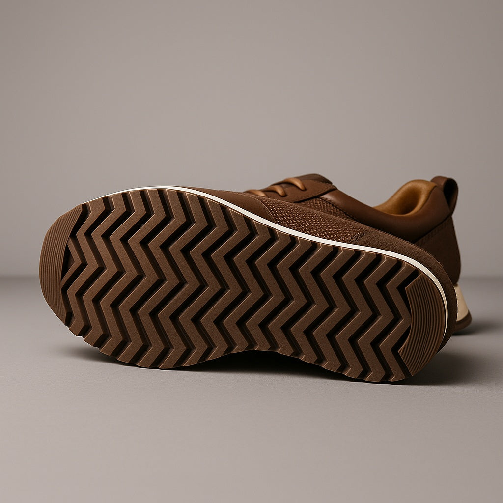 Darío | Zapatillas de Cuero Casual con Suela Contrastante para Hombre
