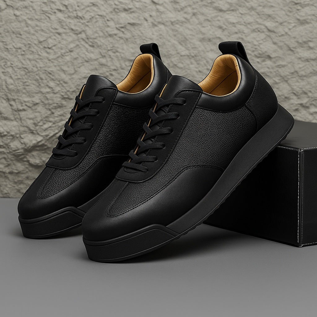 Darío | Zapatillas de Cuero Casual con Suela Contrastante para Hombre