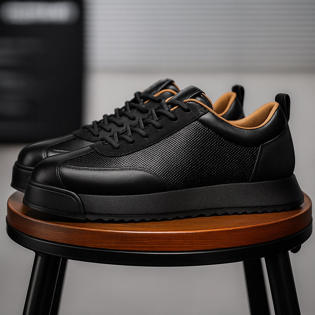 Darío | Zapatillas de Cuero Casual con Suela Contrastante para Hombre
