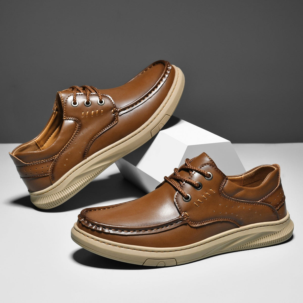 Darío | Zapatos Casual de Cuero con Suela Gruesa para Hombre