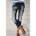 Delia Mujer Jeans Slim Fit de Tiro Medio Lavado Desgastado