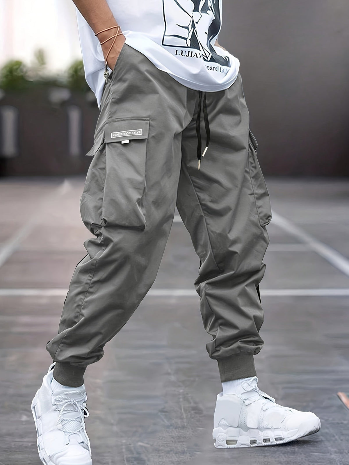 Pantalón Jogger Cargo con Bolsillos Laterales para Hombre
