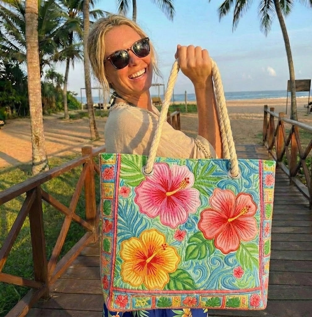 Dolores | Bolso Tote de Playa Artesanal Asas de Cuerda Mujer