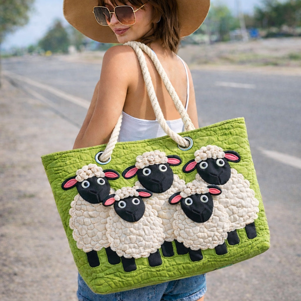 Dolores | Bolso Tote de Playa Artesanal Asas de Cuerda Mujer
