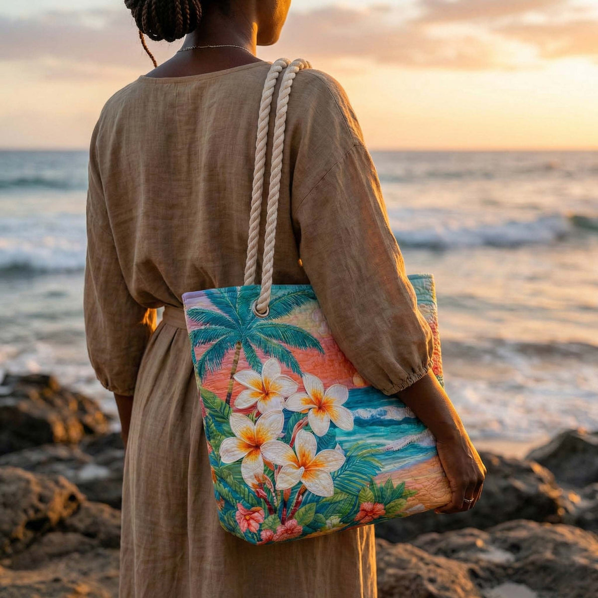 Dolores | Bolso Tote de Playa Artesanal Asas de Cuerda Mujer