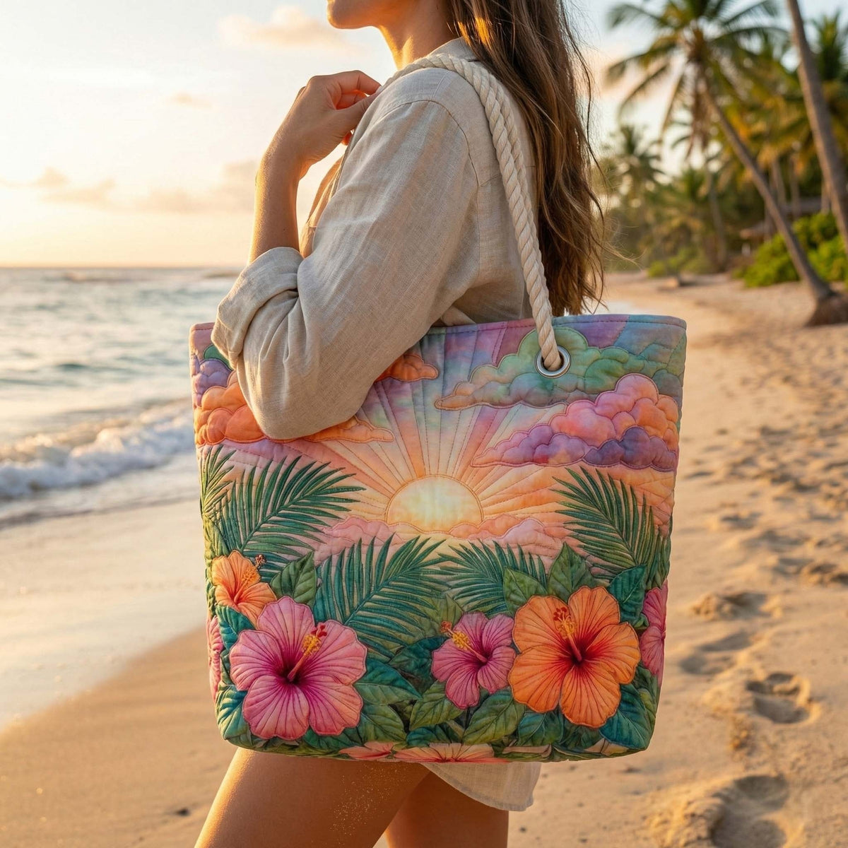 Dolores | Bolso Tote de Playa Artesanal Asas de Cuerda Mujer
