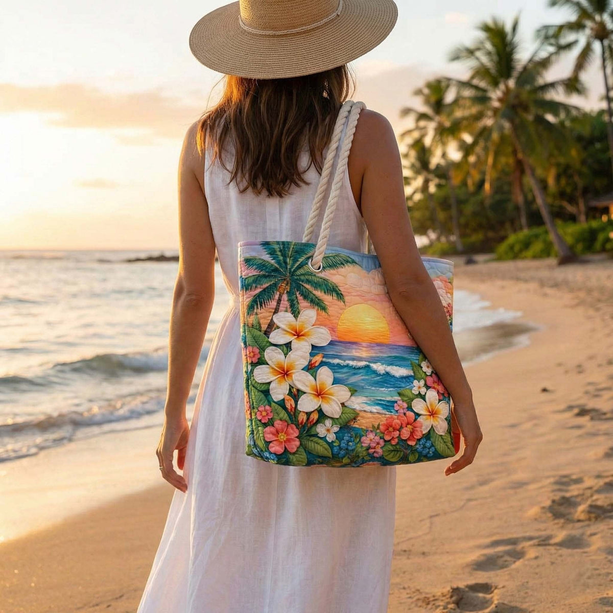 Dolores | Bolso Tote de Playa Artesanal Asas de Cuerda Mujer