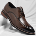 Eduardo | Zapatos Oxford de Cuero Genuino con Cordones para Hombre
