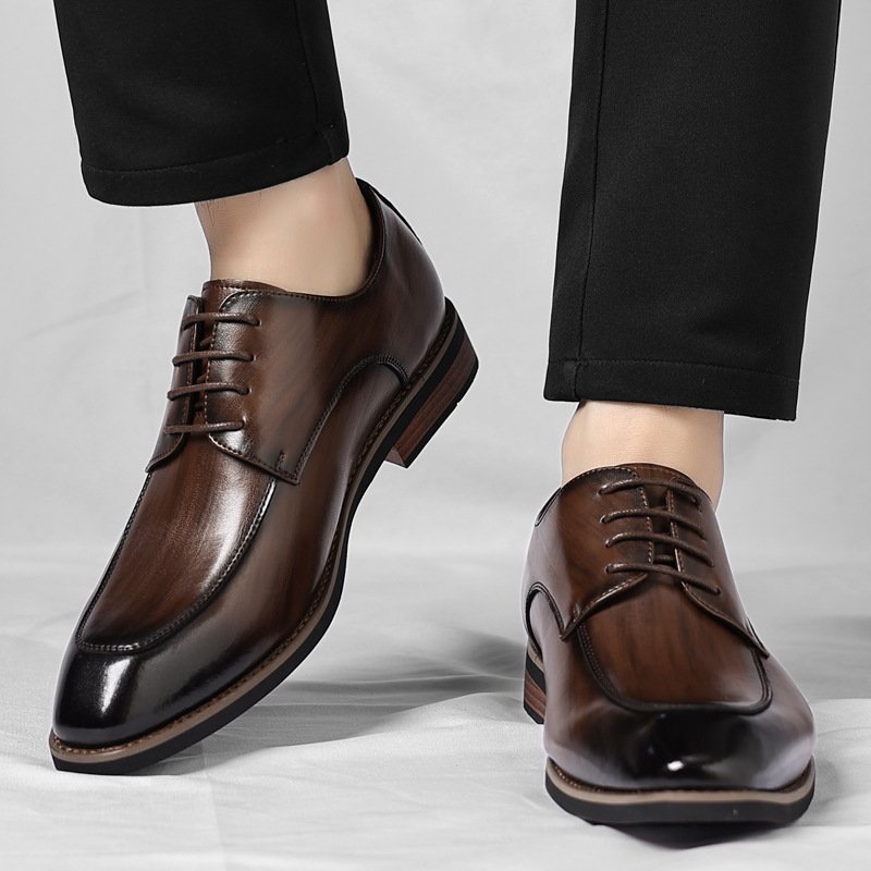 Eduardo | Zapatos Oxford de Cuero Genuino con Cordones para Hombre