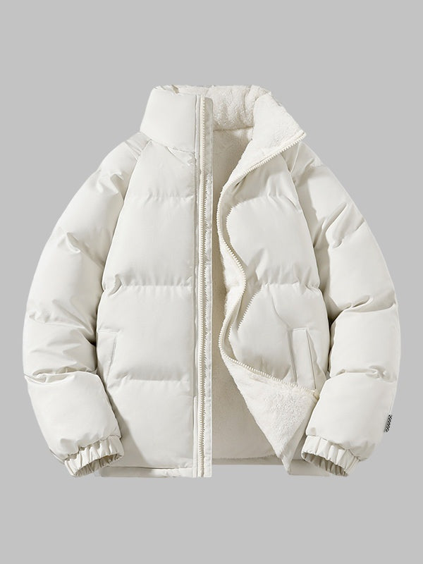 Chaqueta Acolchada Puffer con Forro de Borreguito para Hombre