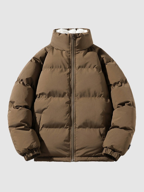 Chaqueta Acolchada Puffer con Forro de Borreguito para Hombre