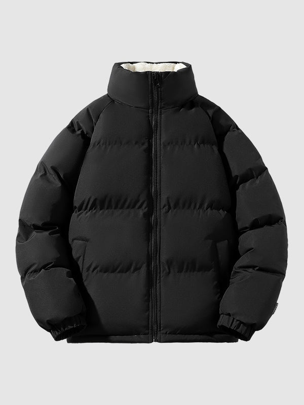Chaqueta Acolchada Puffer con Forro de Borreguito para Hombre