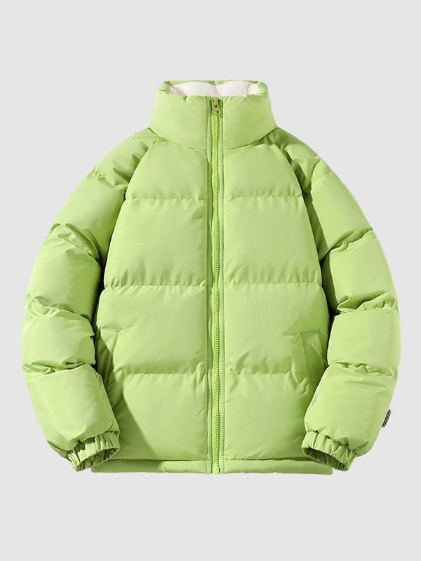 Chaqueta Acolchada Puffer con Forro de Borreguito para Hombre