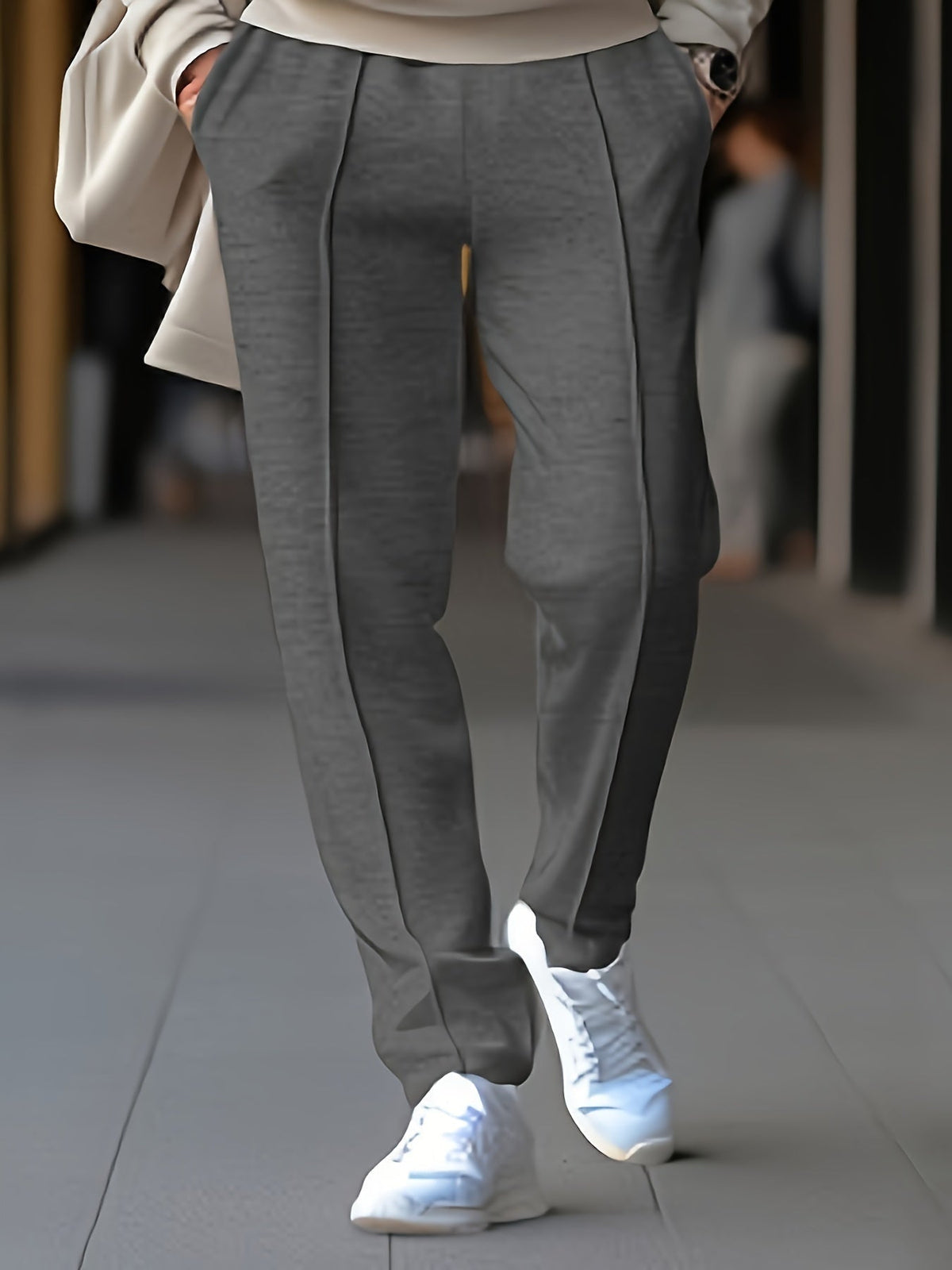 Pantalón Chino con Pinzas Slim Fit Stretch para Hombre