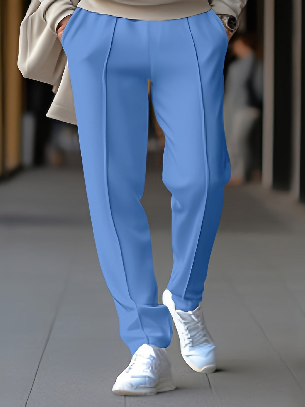 Pantalón Chino con Pinzas Slim Fit Stretch para Hombre