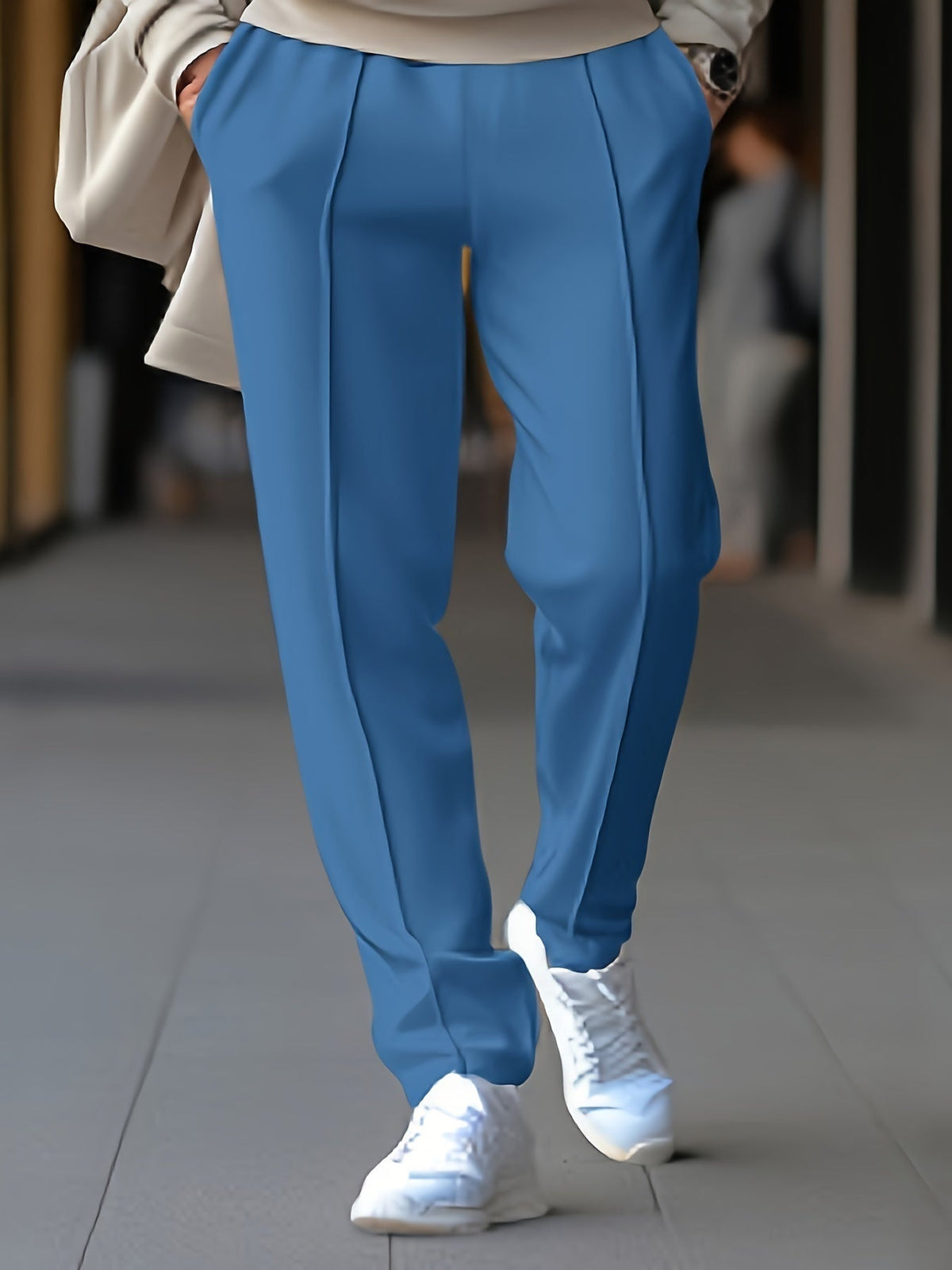 Pantalón Chino con Pinzas Slim Fit Stretch para Hombre