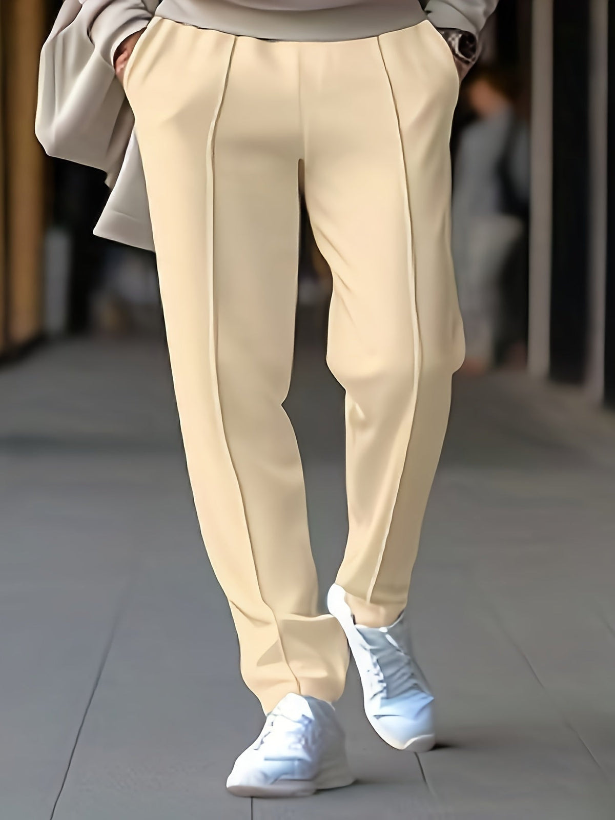 Pantalón Chino con Pinzas Slim Fit Stretch para Hombre