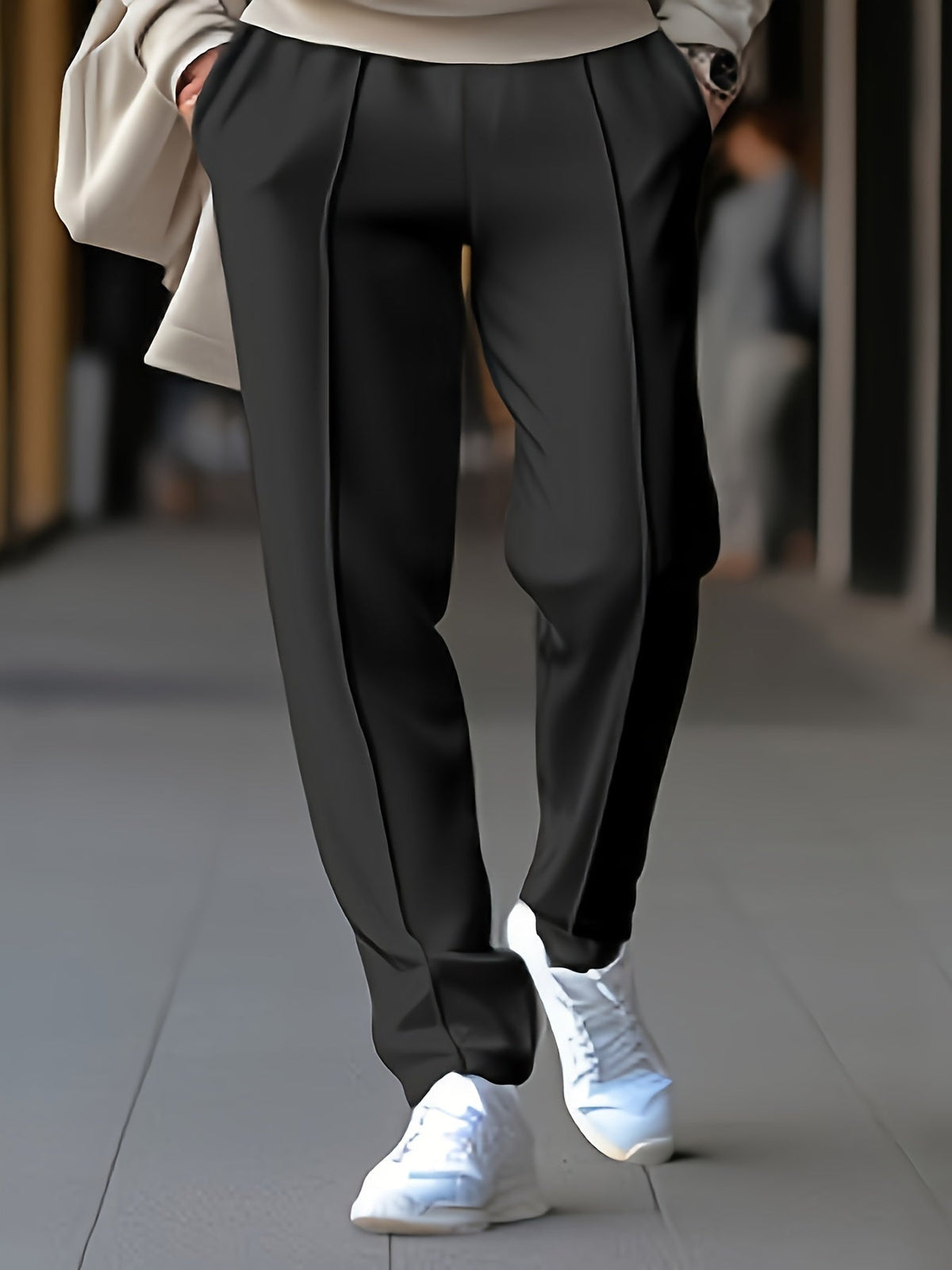 Pantalón Chino con Pinzas Slim Fit Stretch para Hombre