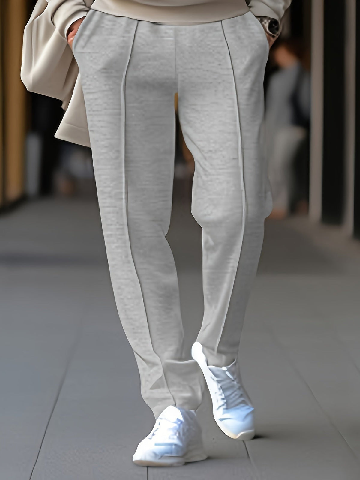 Pantalón Chino con Pinzas Slim Fit Stretch para Hombre