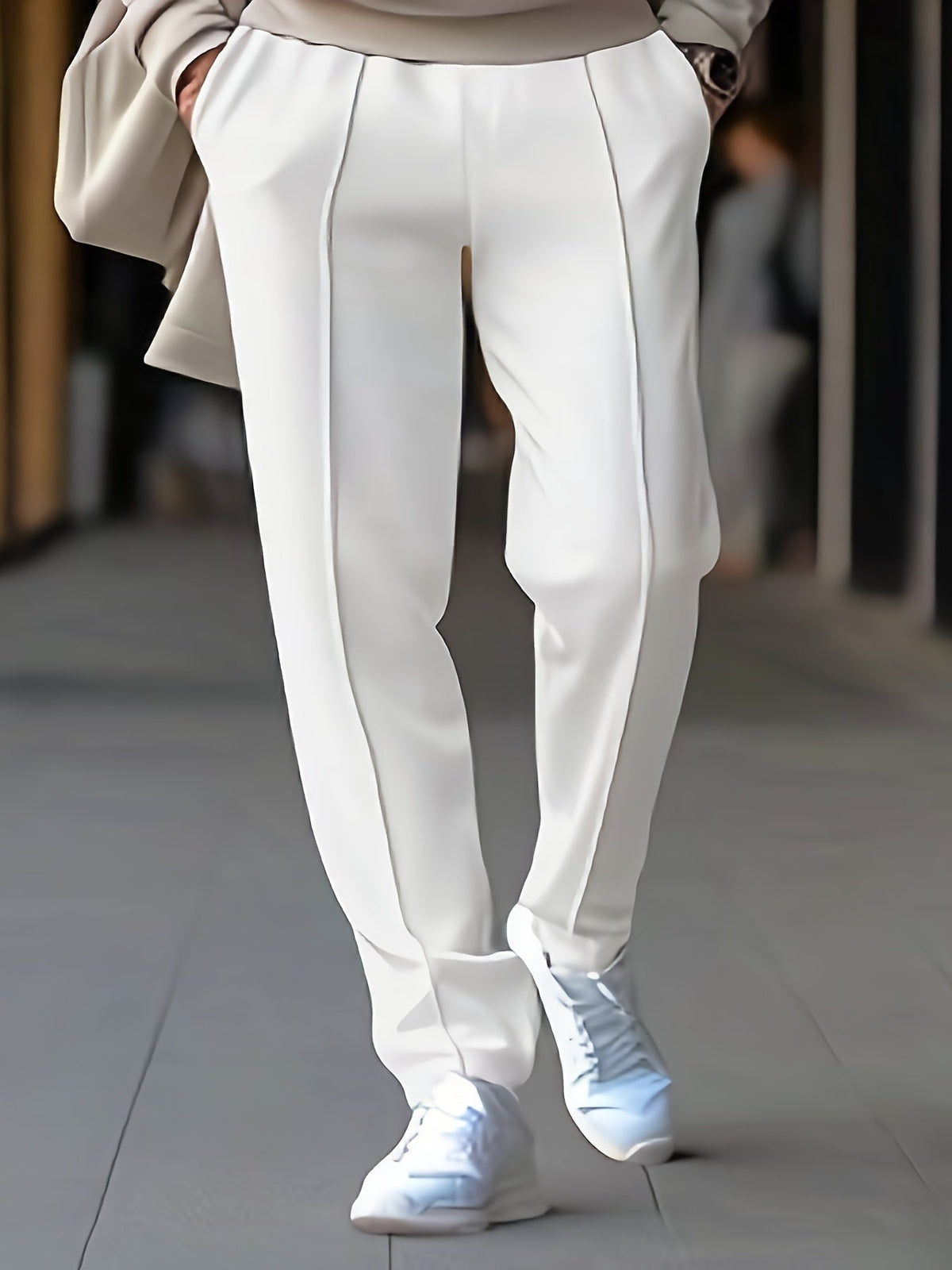 Pantalón Chino con Pinzas Slim Fit Stretch para Hombre