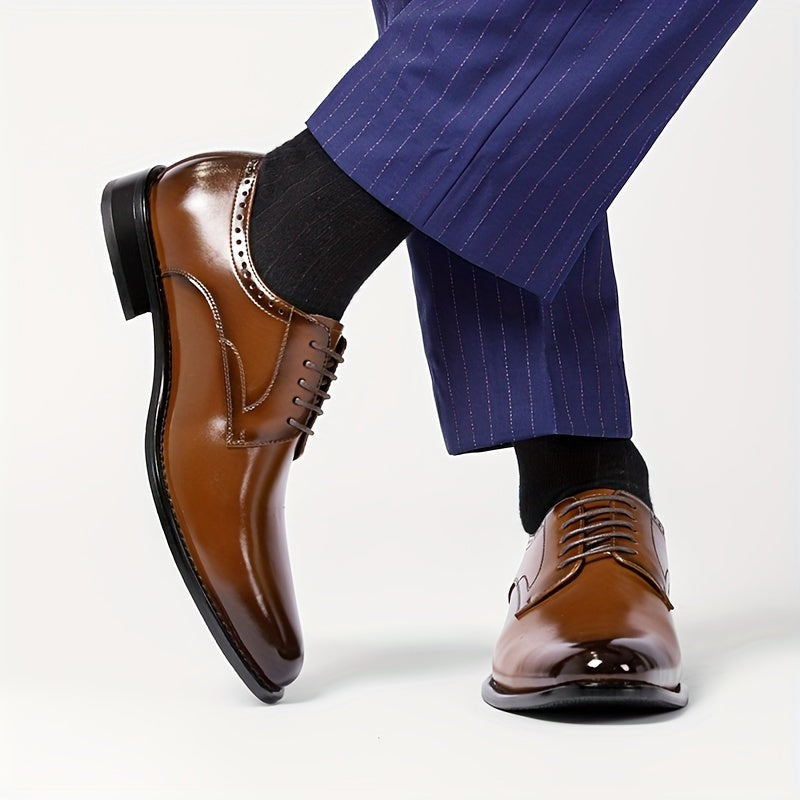 Emilio | Zapatos Derby de Cuero Estilo Oxford con Cordones para Hombre