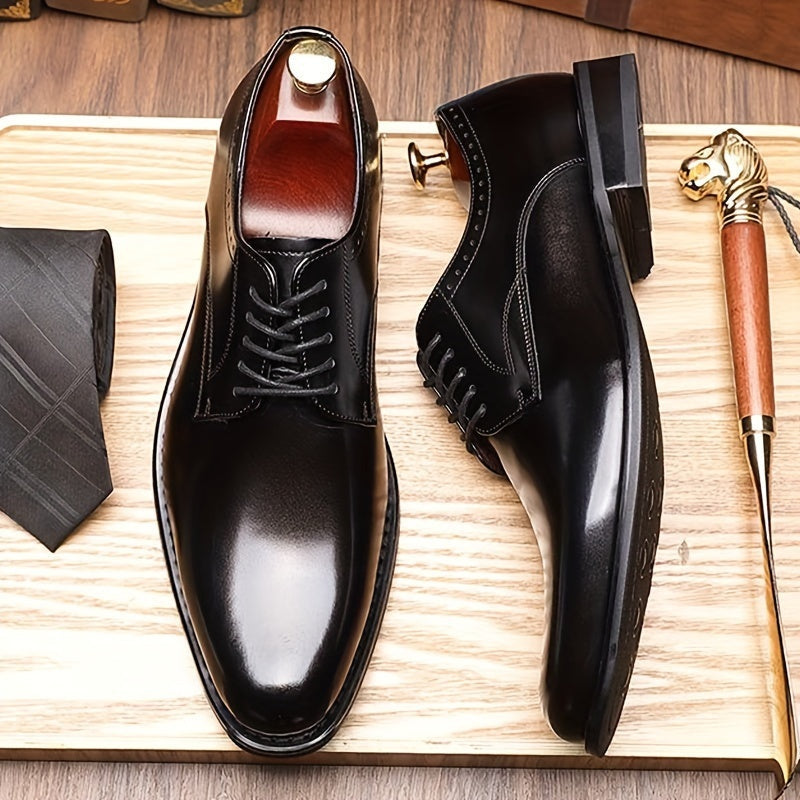 Emilio | Zapatos Derby de Cuero Estilo Oxford con Cordones para Hombre