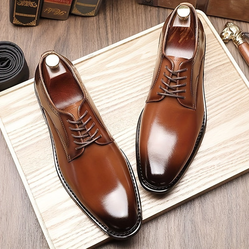Emilio | Zapatos Derby de Cuero Estilo Oxford con Cordones para Hombre