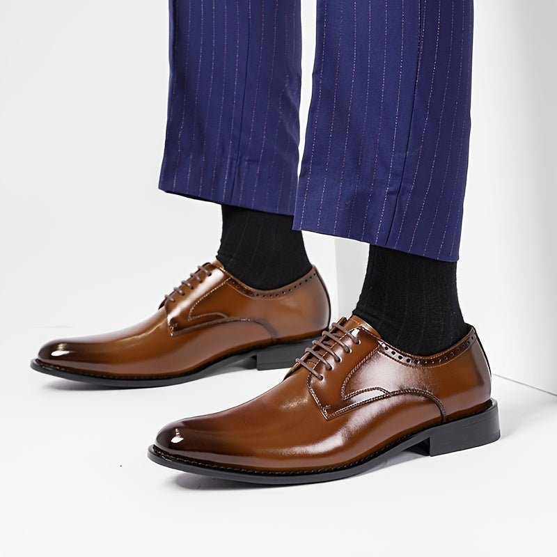 Emilio | Zapatos Derby de Cuero Estilo Oxford con Cordones para Hombre