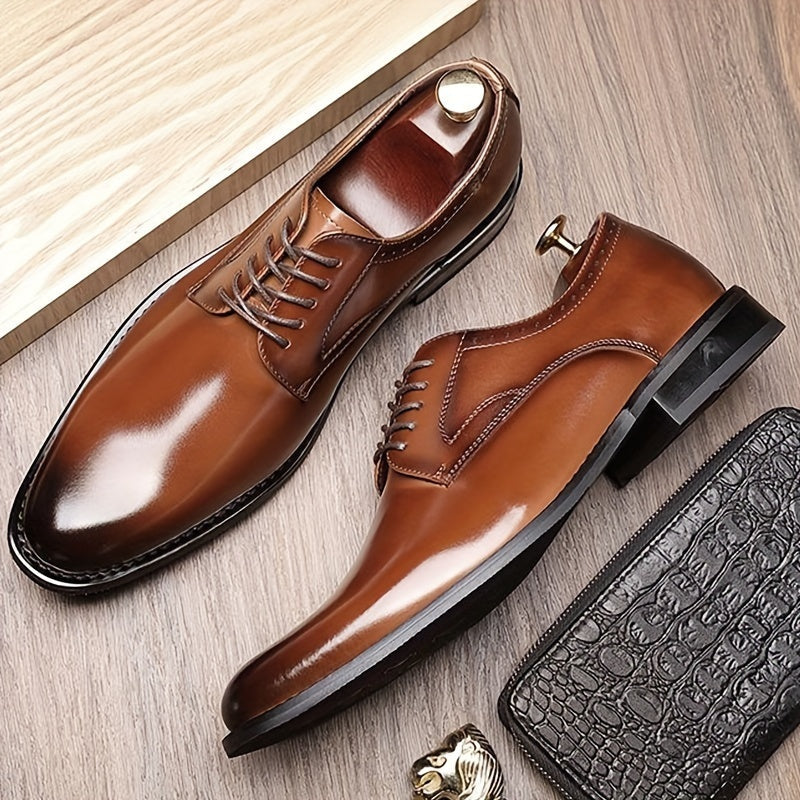 Emilio | Zapatos Derby de Cuero Estilo Oxford con Cordones para Hombre